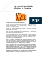 Evolucion y Crecimiento Del Sector Hortofrutícola en Colombia