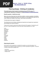 Download IELTS Essays - Planning vocabulary by Dominic Cole SN16257440 doc pdf