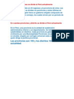 En Cuantas Regiones Se Divide El Perú Actualmente