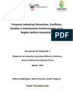 Conflictos sociales, industrias extractivas y cambios institucionales en la región Andina