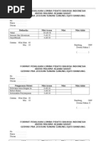 Format Penilaian Dewan Juri Lomba  Nasyid