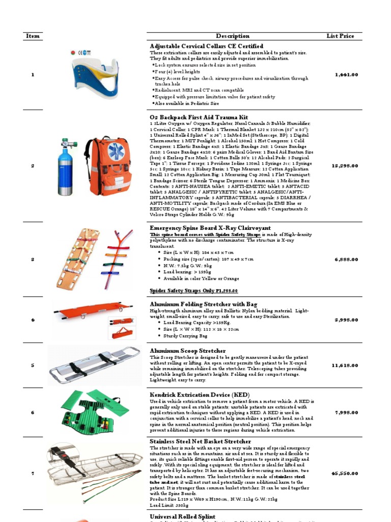 First Aid & Rescue Price List 2013 Flashlight Nature