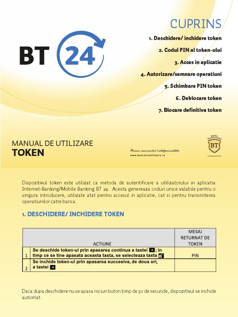 Manual Utilizare Token | PDF