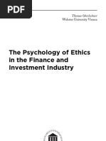 The Psychology of Ethics in The Finance and Investment Industry