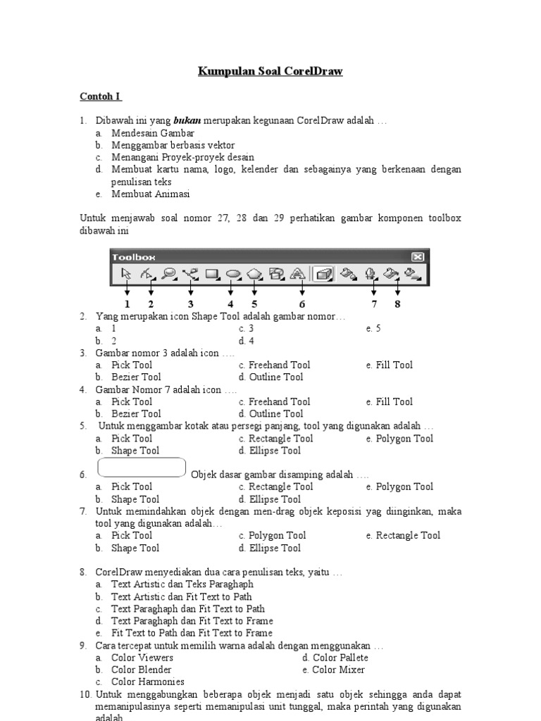 Contoh Soal Hots Materi Corel Draw Dan Photoshop