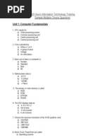 MCQ Sample Questions