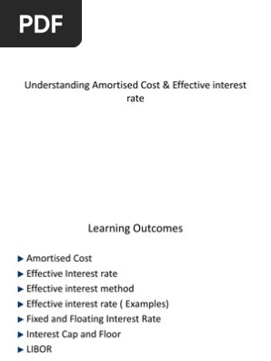 Amortised Cost Yield Finance Interest
