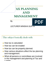 Tax Planning and Management