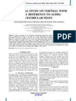 A Clinical Study On Vertigo With Special Reference To Audiovestibular Tests