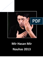 Mir Hasan Mir Nauhas 2012 - 2013