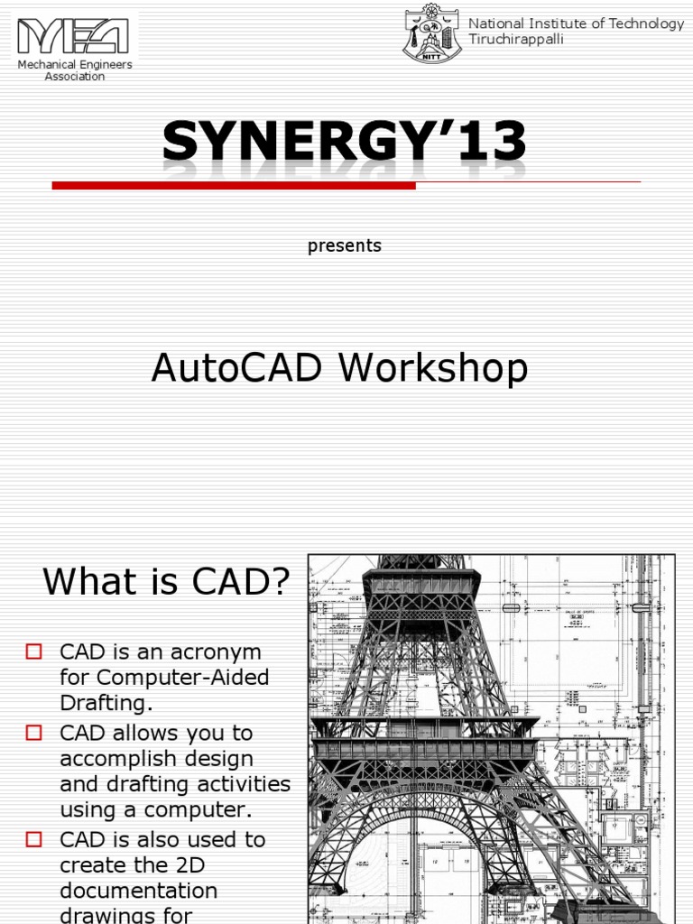AutoCAD Workshop Overview and Guide | PDF | Computer Aided Design ...