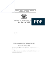 Act No. 3 of 2008: First Session Ninth Parliament Republic of Trinidad and Tobago