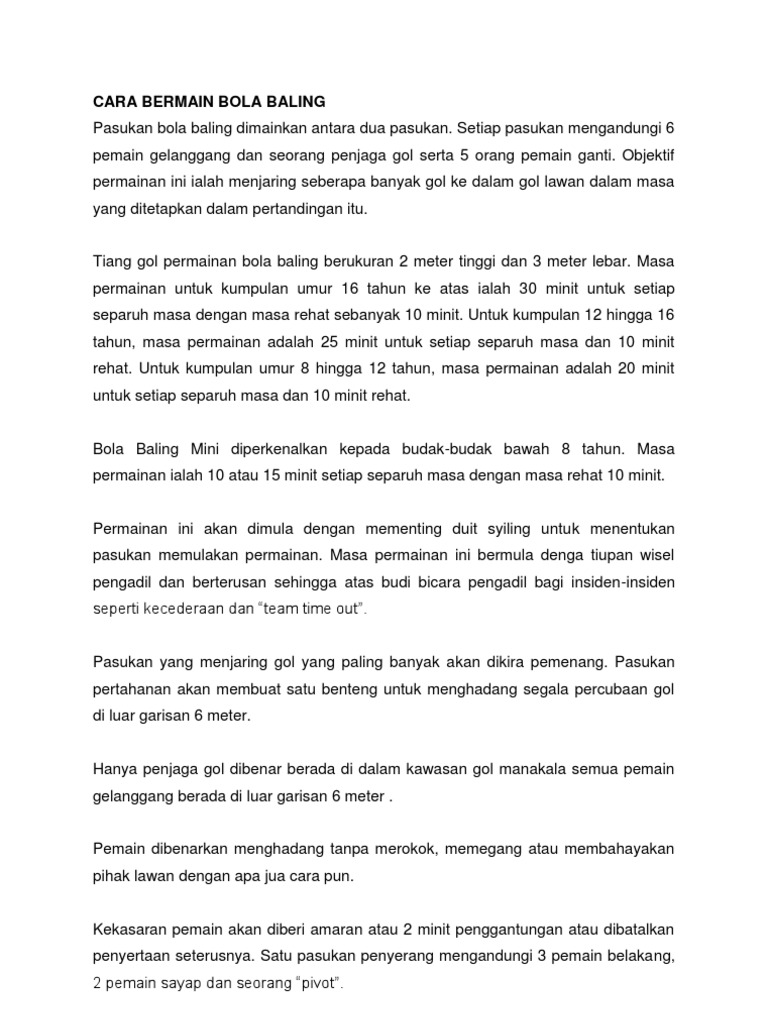 Pdf Bola Baling Mohd Norhisam Norhisam Academia Edu