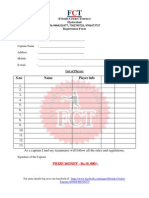 FCT - Registration Form