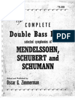 Zimmerman - The Complete Double Bass Parts Selected Symphonies of Mendelssohn, Schubert and Schumann