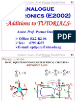 Analogue Electronics Op-Amp Circuits Analysis