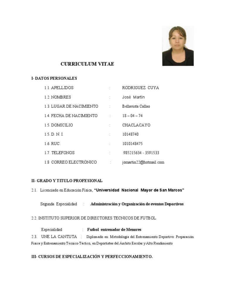 Deportes curriculum vitae 05 picture