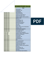 2013 Afm Musicians - Films (Jan-Sept) Sheet1