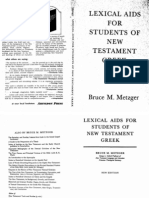 Lexical Aids For Students of New Testament Greek Bruce Metzger