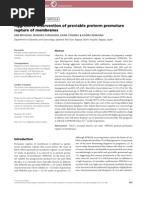 Aggressive Intervention of Previable Preterm Premature Rupture of Membranes