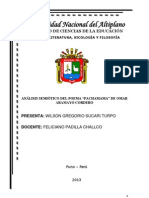 Análisis Semiótico Del Poema Pachamama Omar Aramayo