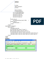 Use of Setinterval Method