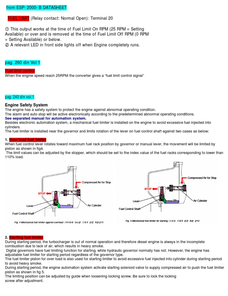 Engine Safety System: See Separated Manual For Automation System | PDF