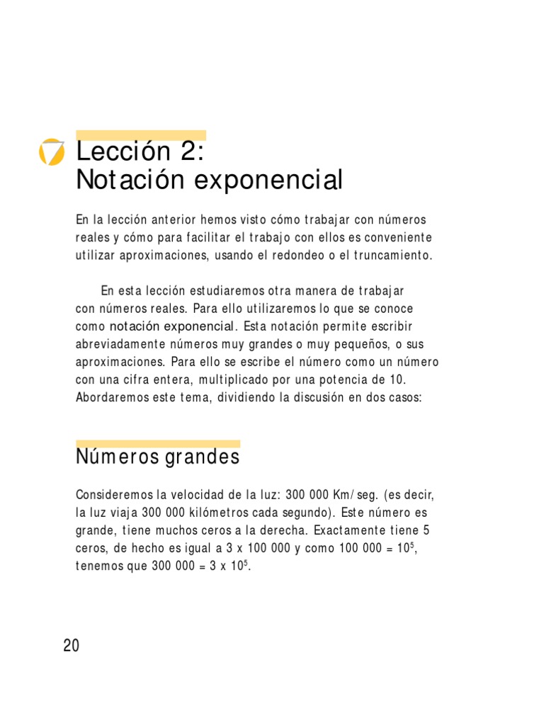 Notacion Exponencial PDF | PDF