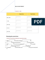 Homework 1 and 2 Simple Past Vs Past Perfect