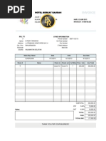 Hotel Invoice Template