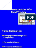 The Characteristics of A Good Teacher