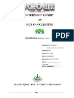 Mcb Internship Report