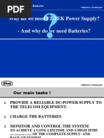 Abstract On DC Power Supply and Batteries