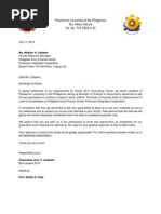 Permission Letter to Conduct Survey