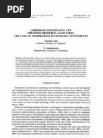 Corporate Governance and Stategy Resource Allocation the Case of Information Technology Investments