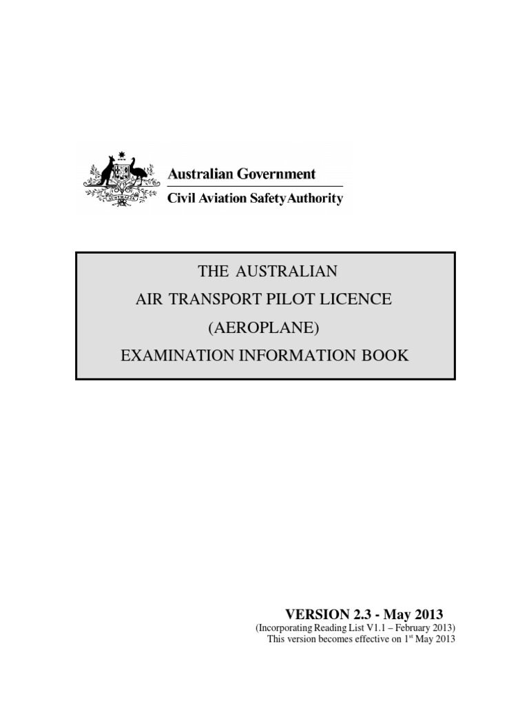 Australian ATPL(A) Exam Guide 2013 | PDF | Pilot (Aeronautics ...