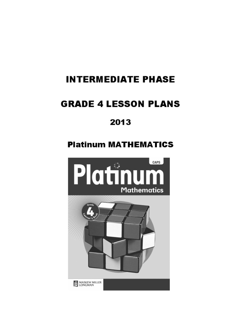 Platinum Mathematics Grade 4 Lesson Plans | Multiplication | Rounding