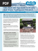 Download Guide to Private Well Water Testing and Filtration by Food and Water Watch SN16292389 doc pdf