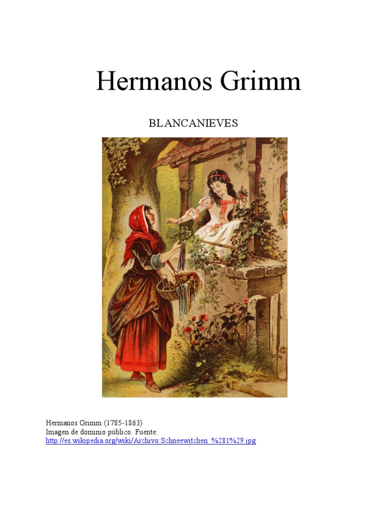 Blancanieves: La historia de los Grimm | PDF | Blanco como la nieve |  Hansel y Gretel (Ópera), image size:768x1024
