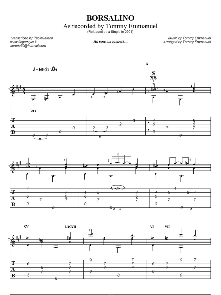 Tommy Emmanuel Borsalino