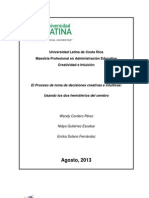 Toma de Decisiones Usando Creatividad e Intuición