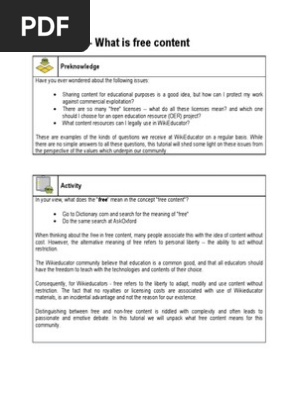 Free Content