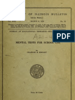 Charles Elemer Holley - Mental Tests for School Use (1920)