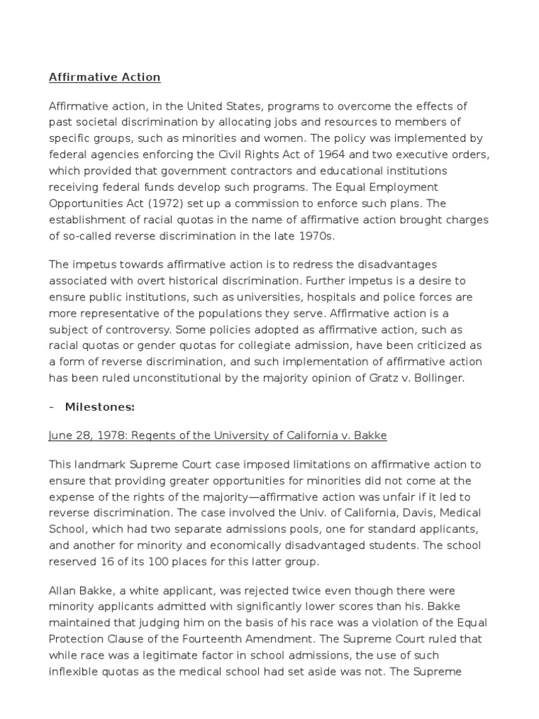 Race Aa | PDF | Affirmative Action | Equal Protection Clause