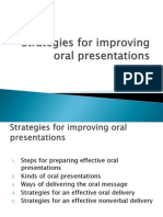 Strategies for Improving Oral Presentations