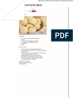 Pão de Queijo Comida e Receitas PDF