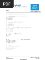 Howto Polite Invitations Quiz