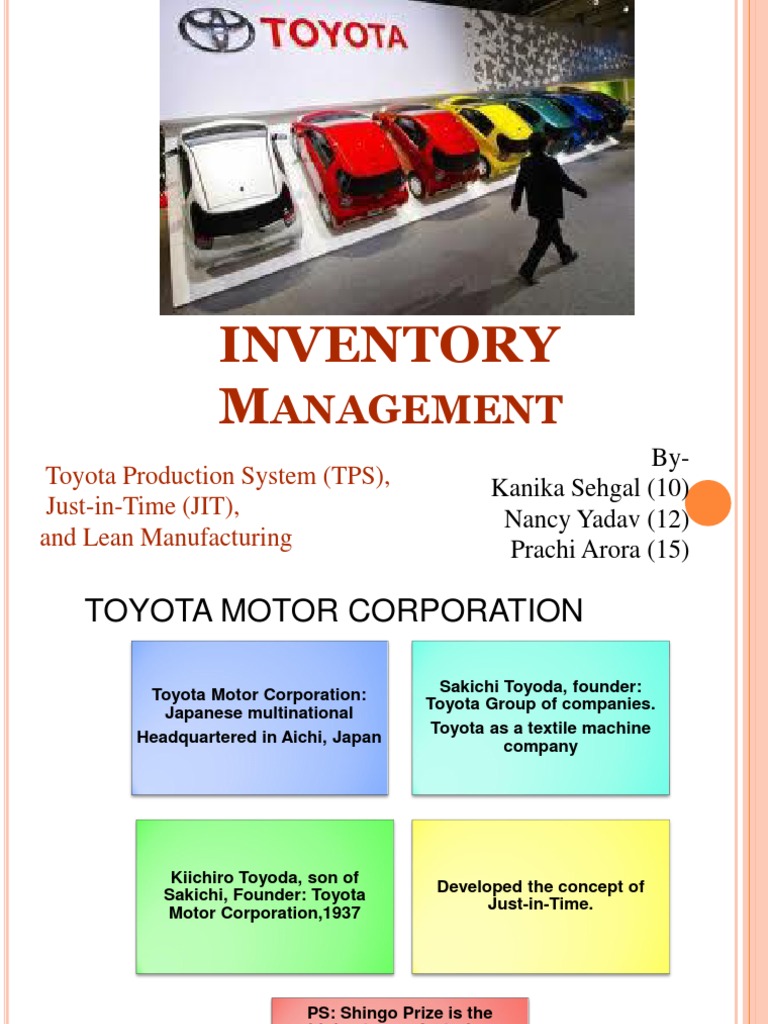 Toyota Inventory Management Lean Manufacturing Process Engineering