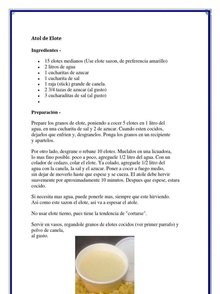 Atol de Elote | PDF