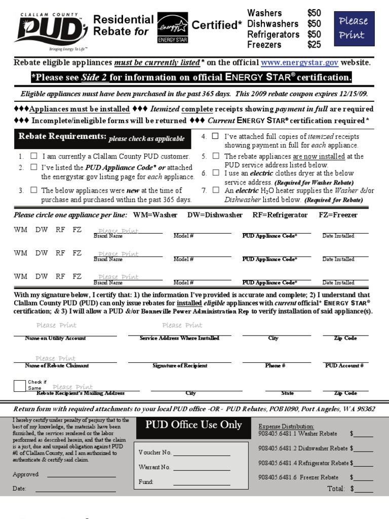 Energy Star Appliance Rebate | Download Free PDF | Water Heating | Home